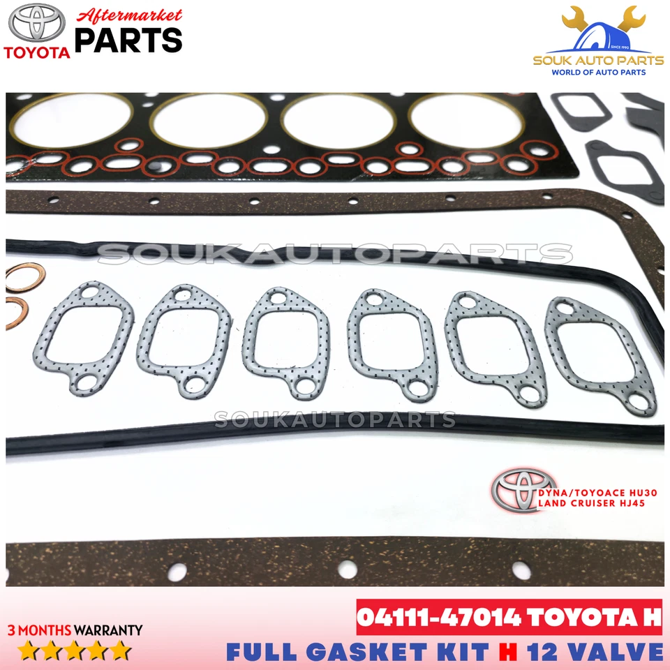 04111-47014 FULL GASKET KIT TOYOTA H FOR DYNA TOYOACE HU30 LAND CRUISER HJ45 3.6