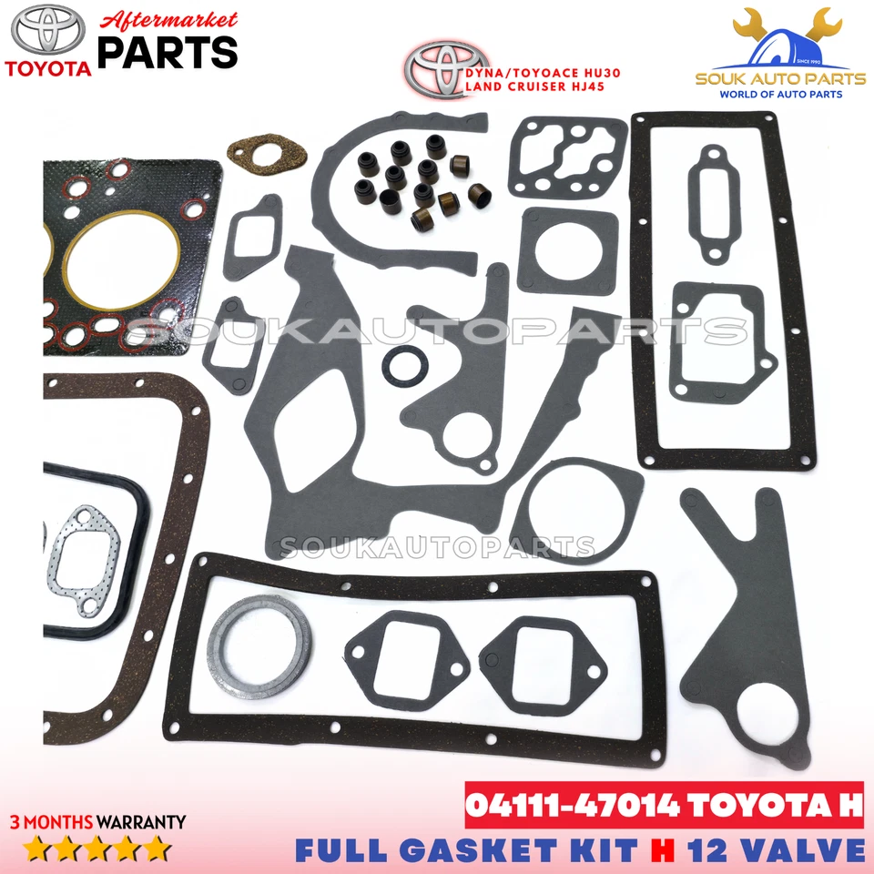 04111-47014 FULL GASKET KIT TOYOTA H FOR DYNA TOYOACE HU30 LAND CRUISER HJ45 3.6