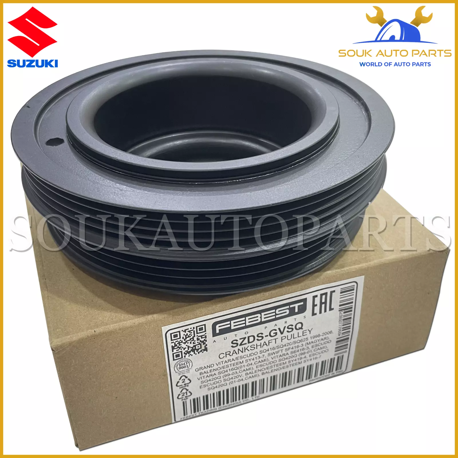 12610-61G00 ENGINE HARMONIC BALANCER FEBEST For SUZUKI ESTEEM (Crankshaft Pulley)