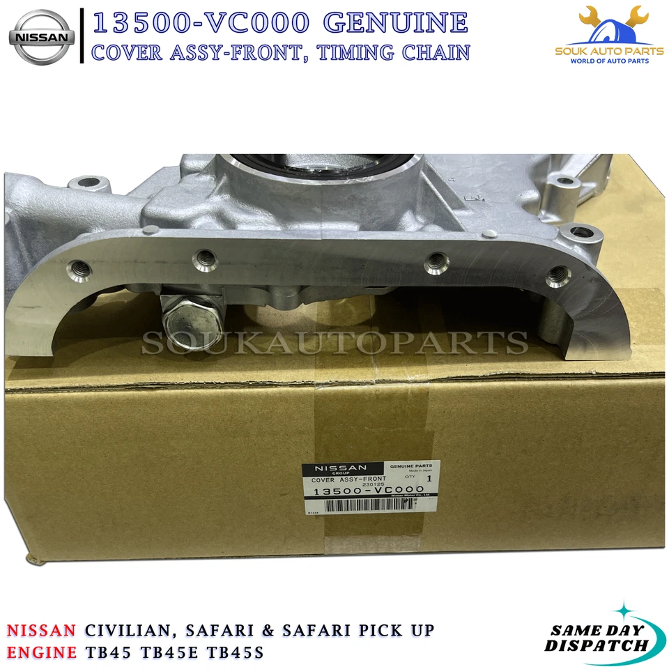 13500-VC000 Genuine Nissan COVER ASSY-FRONT, TIMING CHAIN 13500VC000 OEM