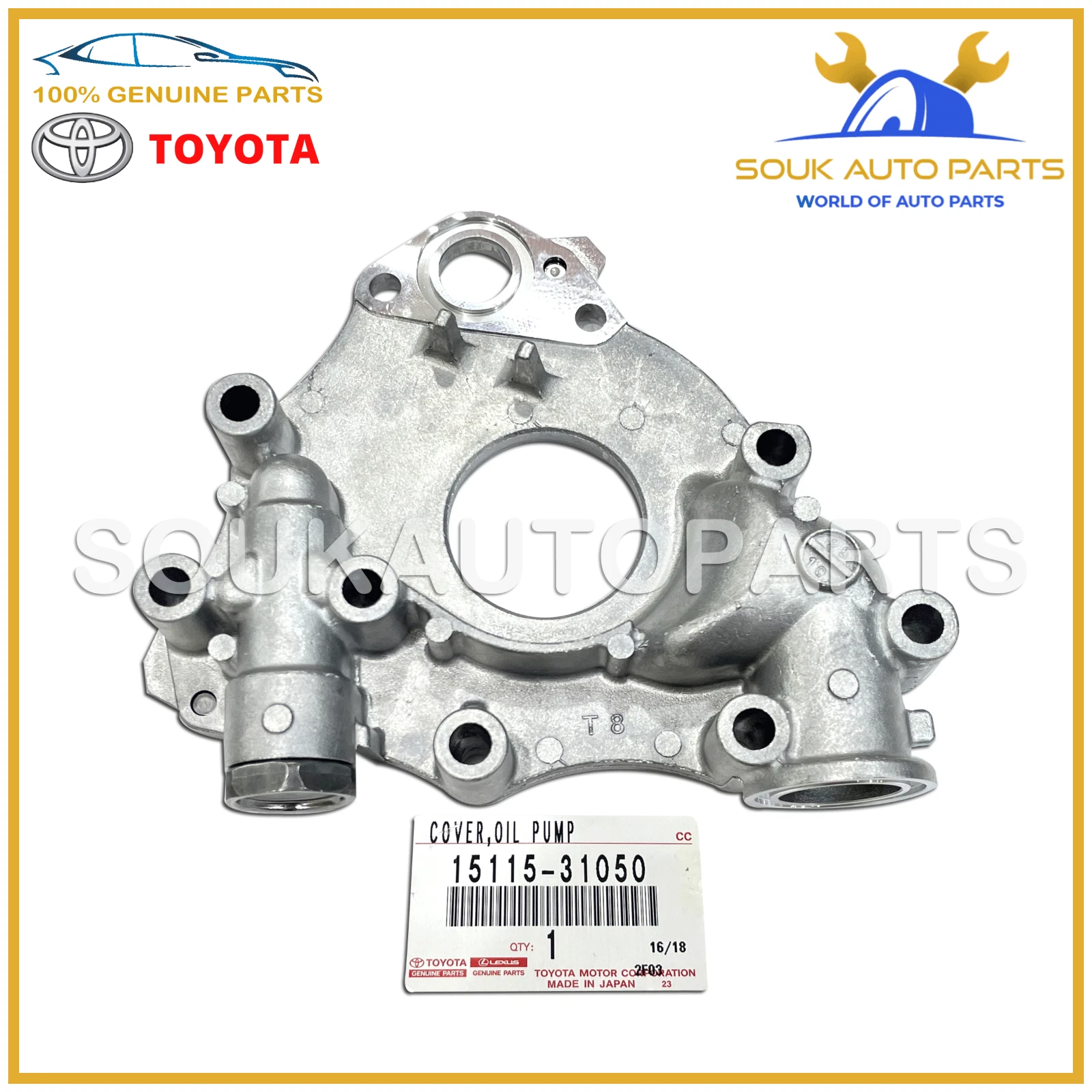 15115-31050 Genuine Toyota OIL PUMP COVER 1GR-FE LAND CRUISER OEM