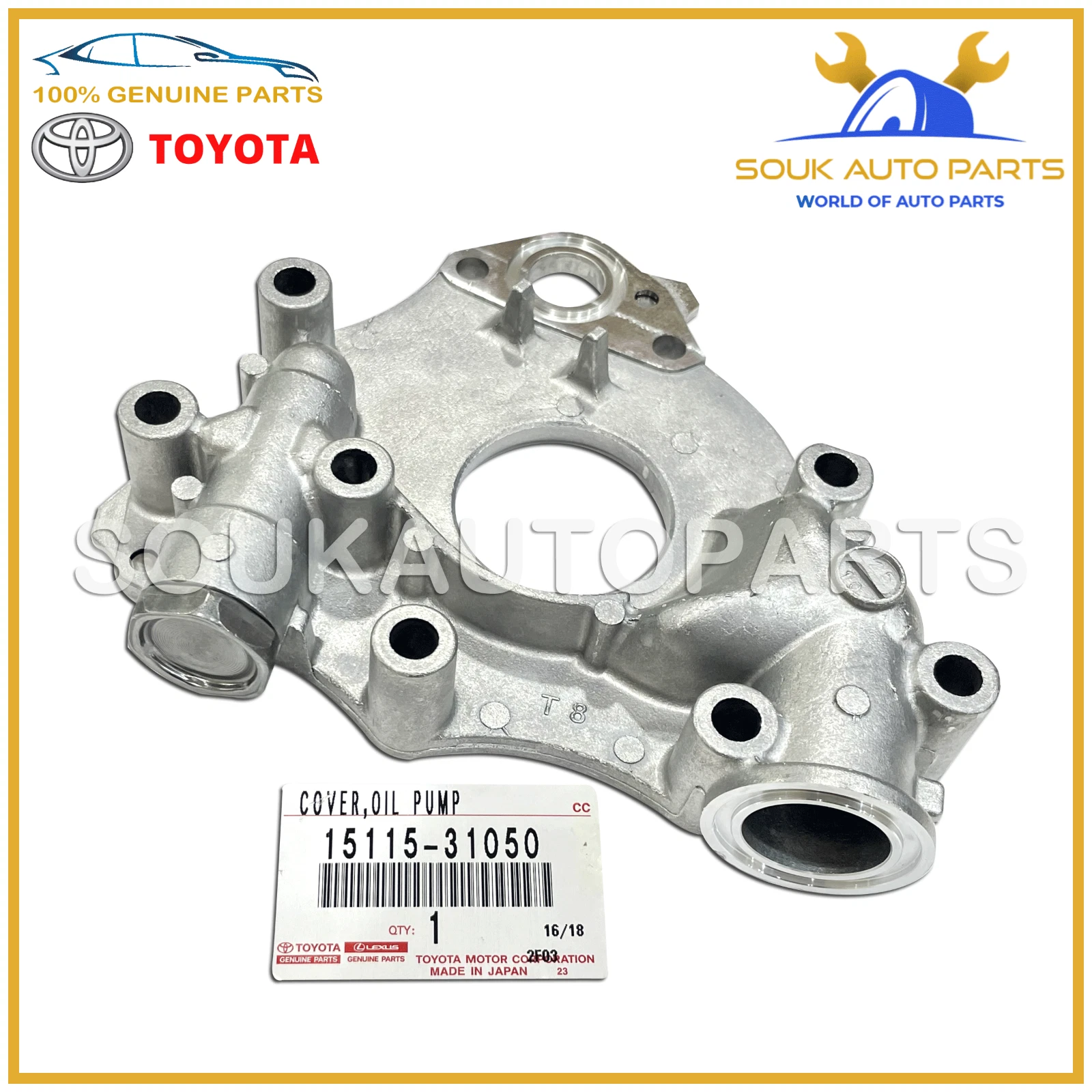 15115-31050 Genuine Toyota OIL PUMP COVER 1GR-FE LAND CRUISER OEM