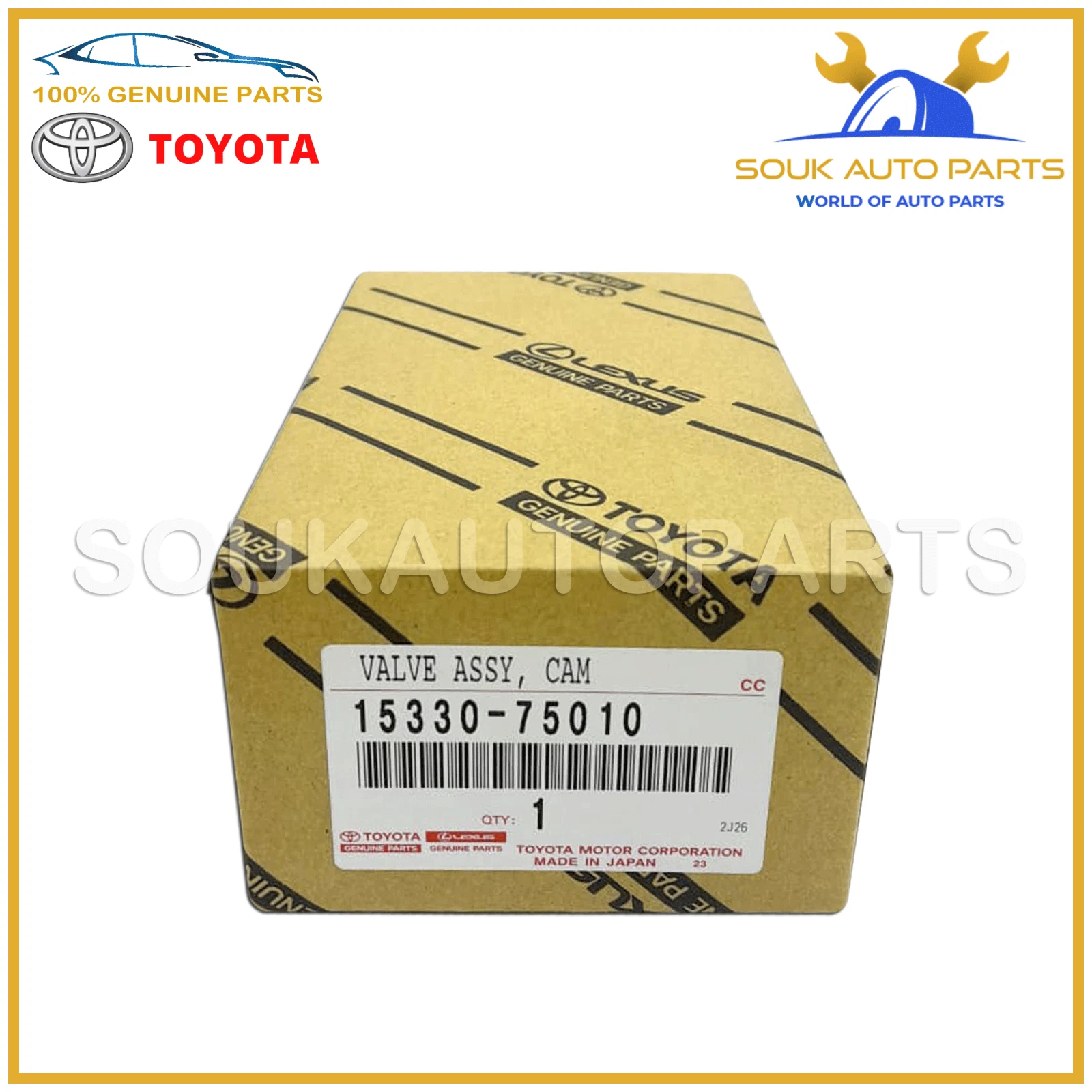 15330-75010 Genuine Toyota VALVE ASSY, CAMSHAFT TIMING OIL CONTROL PRADO INNOVA
