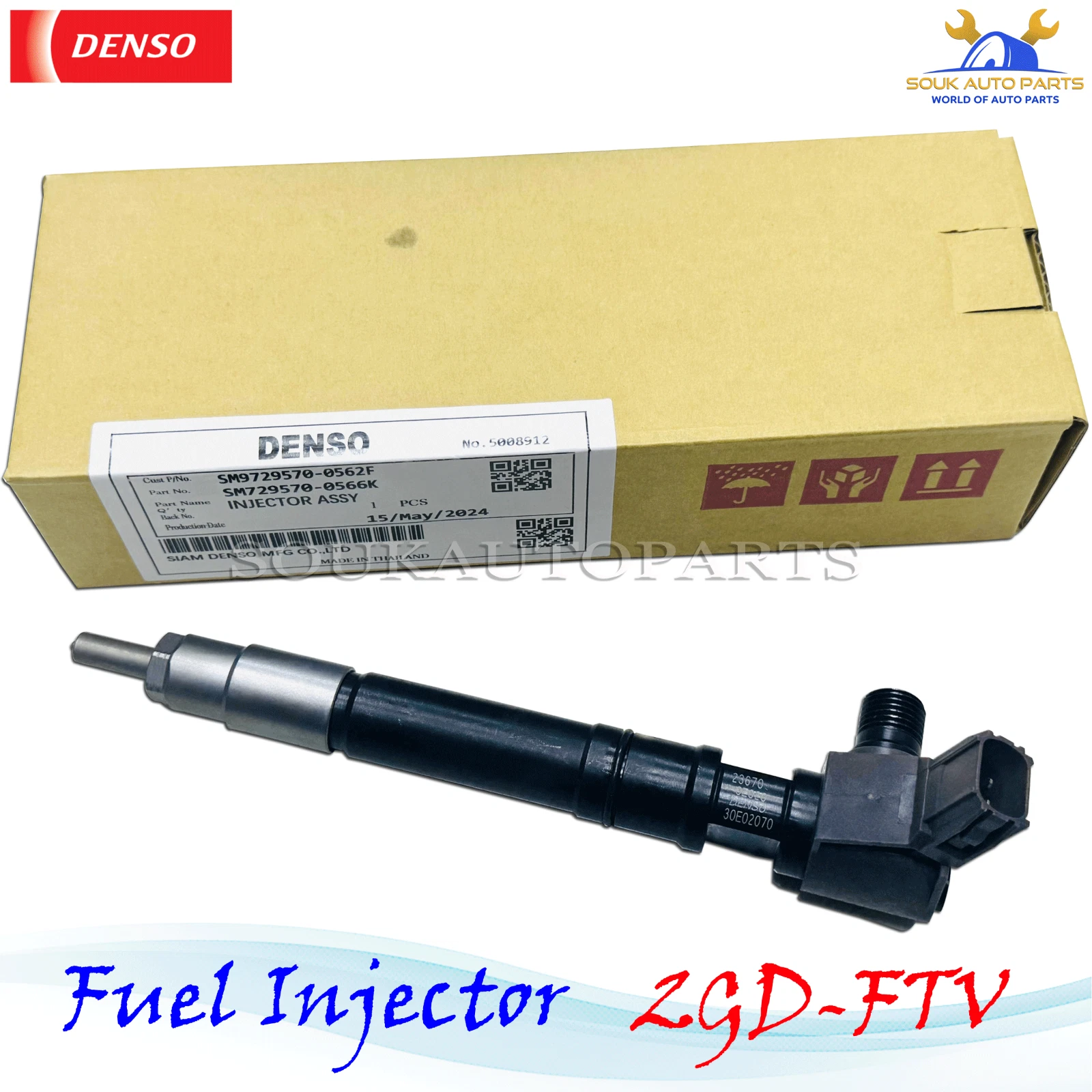 23670-09430 Denso FUEL INJECTOR ASSY 2GD-FTV For FORTUNER HILUX INNOVA