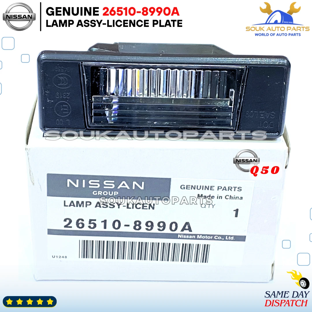 26510-8990A Genuine Nissan LAMP ASSY-LICENCE PLATE 265108990A OEM Q50