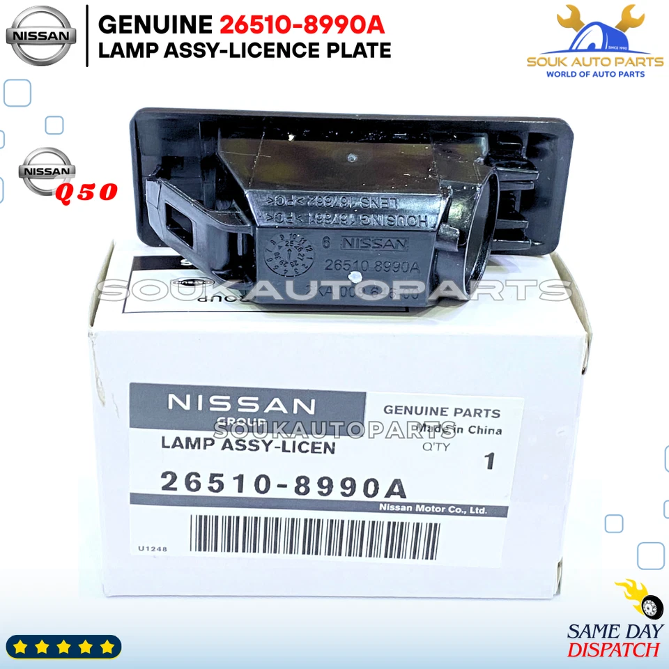 26510-8990A Genuine Nissan LAMP ASSY-LICENCE PLATE 265108990A OEM Q50