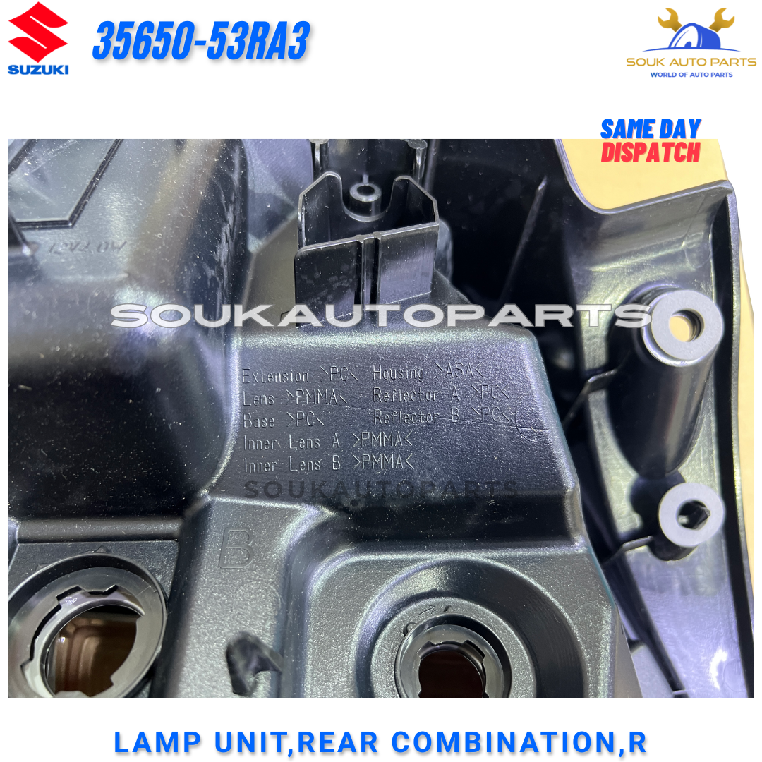 35650-53RA3 Genuine Suzuki LAMP UNIT,REAR COMBINATION,R 3565053RA3 OEM