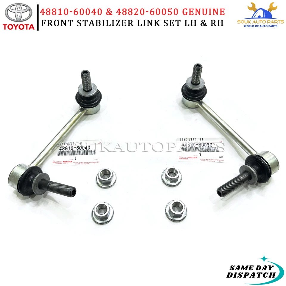 48810-60040 & 48820-60050 Genuine Toyota FRONT STABILIZER LINK SET LH & RH