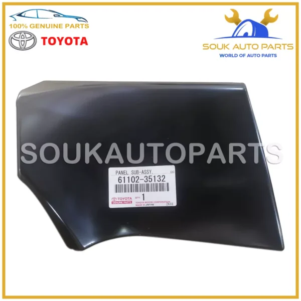 61102-35132 Genuine Toyota LEFT DRIVER SIDE UPPER FENDER PANEL FJ CRUISER 1GR-FE
