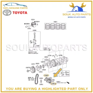 13601-28021 13602-28020 Genuine Toyota BALANCE SHAFT SET 2AZ-FE NO.1 & NO.2 2.4L
