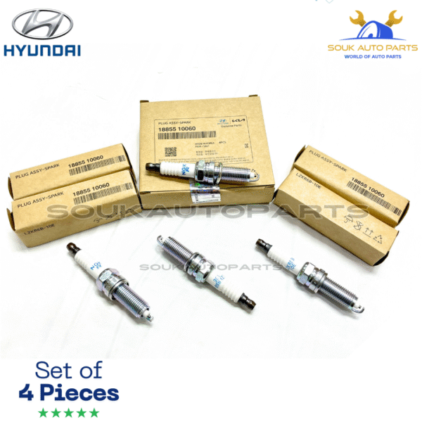 1885810060 Genuine Spark Plug Set of 4 Pcs For 11-17 Elantra 10-11 Kia Soul 1.6L