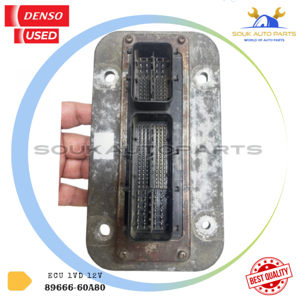 89666-60A80 Genuine Used Toyota COMPUTER, ENGINE CONTROL 1VD-FTV 12V
