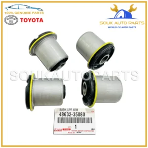 48632-35080 GENUINE TOYOTA BUSH, FR SUSPENSION UPPER ARM, RH/LH (4 Pcs Set)