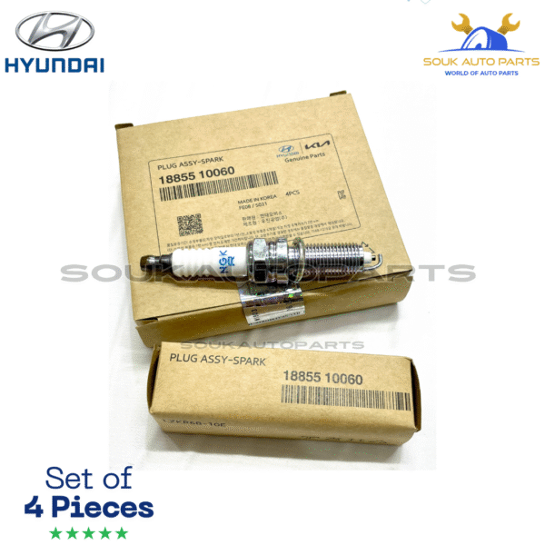 1885810060 Genuine Spark Plug Set of 4 Pcs For 11-17 Elantra 10-11 Kia Soul 1.6L