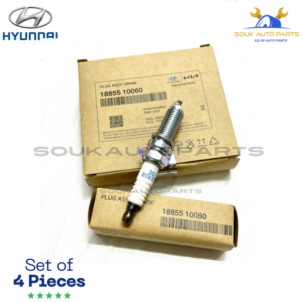 1885810060 Genuine Spark Plug Set of 4 Pcs For 11-17 Elantra 10-11 Kia Soul 1.6L