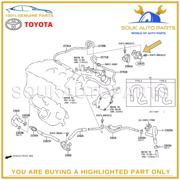 25819-0W010 Genuine Toyota VALVE ASSY, VACUUM REGULATING 258190W010 OEM COROLLA