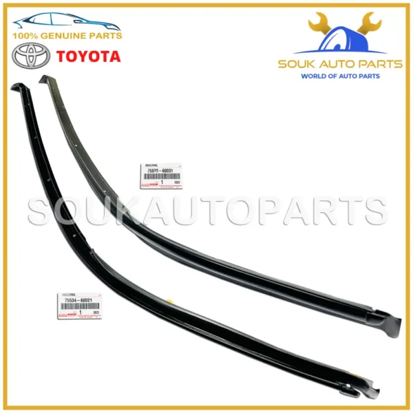 75533-60031 75534-60021 Genuine Toyota MOULDING SET, WINDSHIELD, OUTSIDE RH & LH
