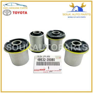 48632-35080 GENUINE TOYOTA BUSH, FR SUSPENSION UPPER ARM, RH/LH (4 Pcs Set)