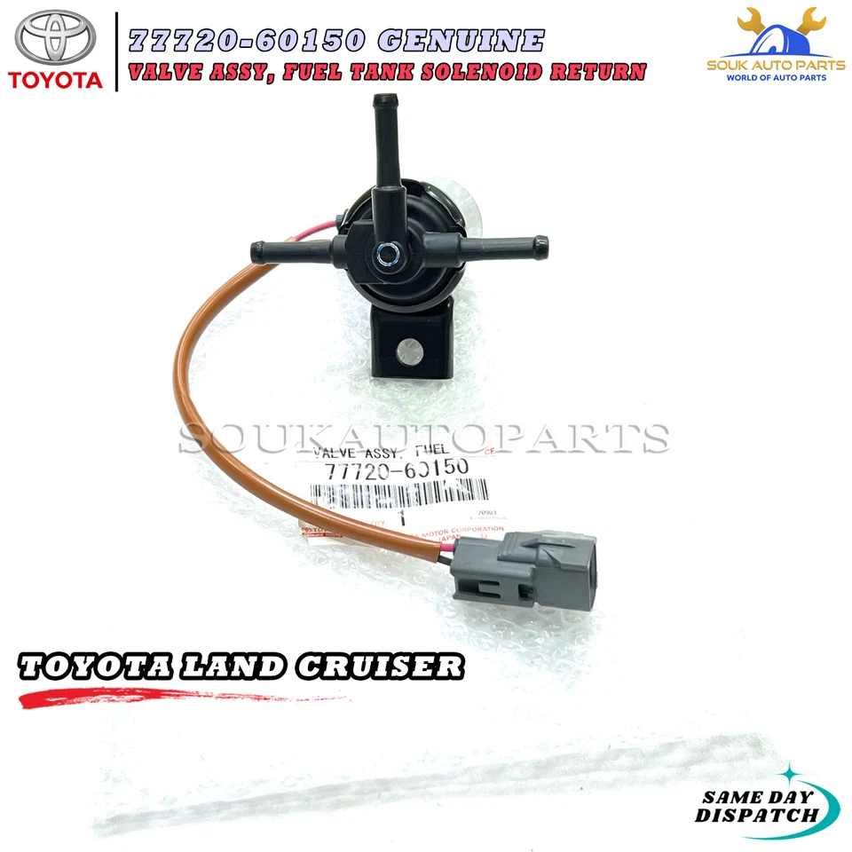 77720-60150 Genuine Toyota VALVE ASSY, FUEL TANK SOLENOID RETURN 7772060150 OEM