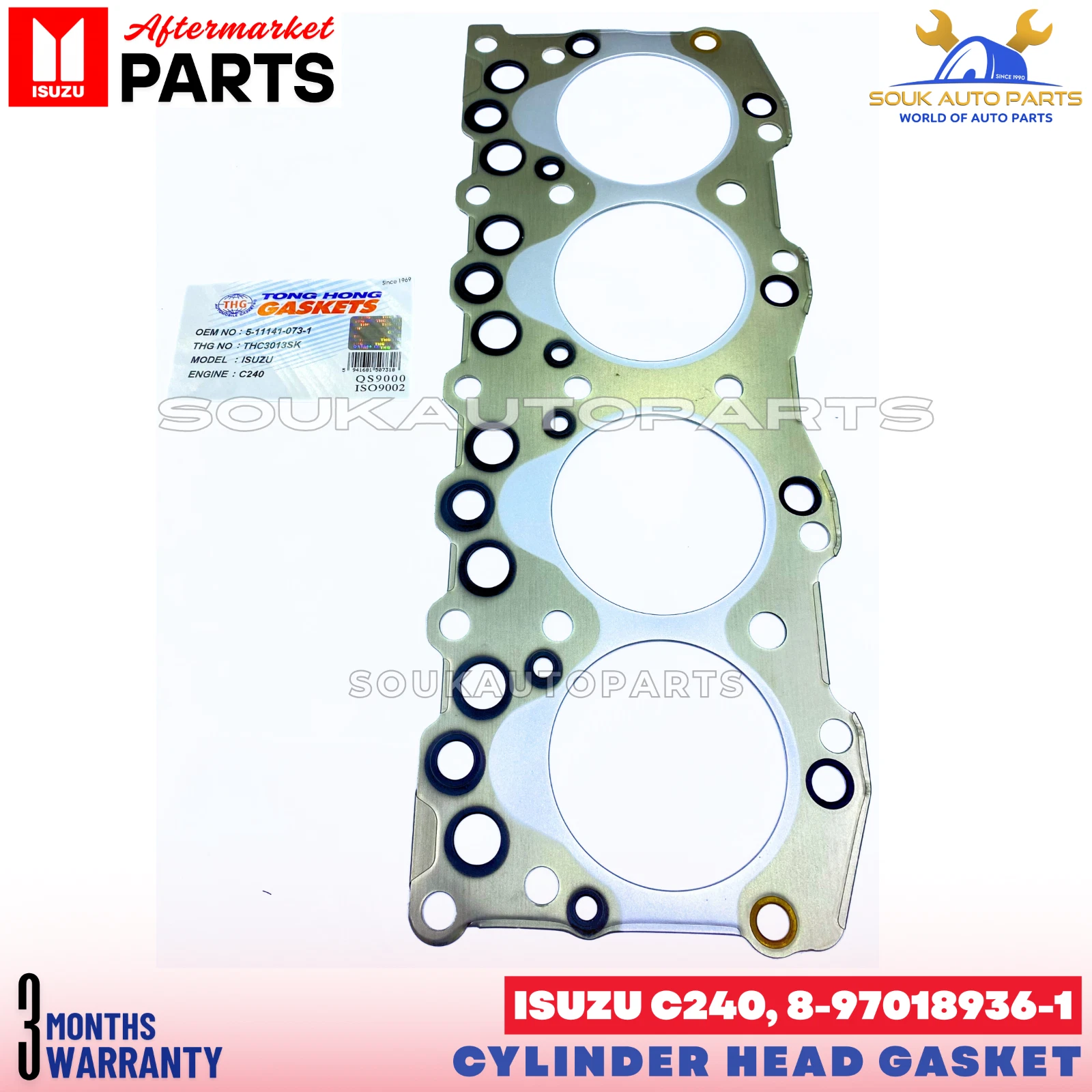 Cylinder Head Gasket for Isuzu C240 Engine 8-97018936-1 Forklift Truck