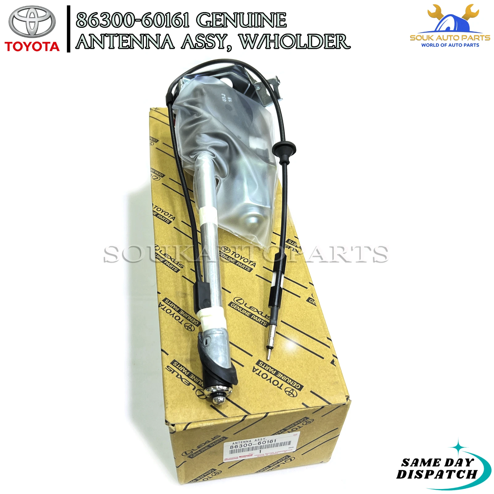 86300-60161 Genuine Toyota ANTENNA ASSY, W/HOLDER For LAND CRUISER Lexus LX470