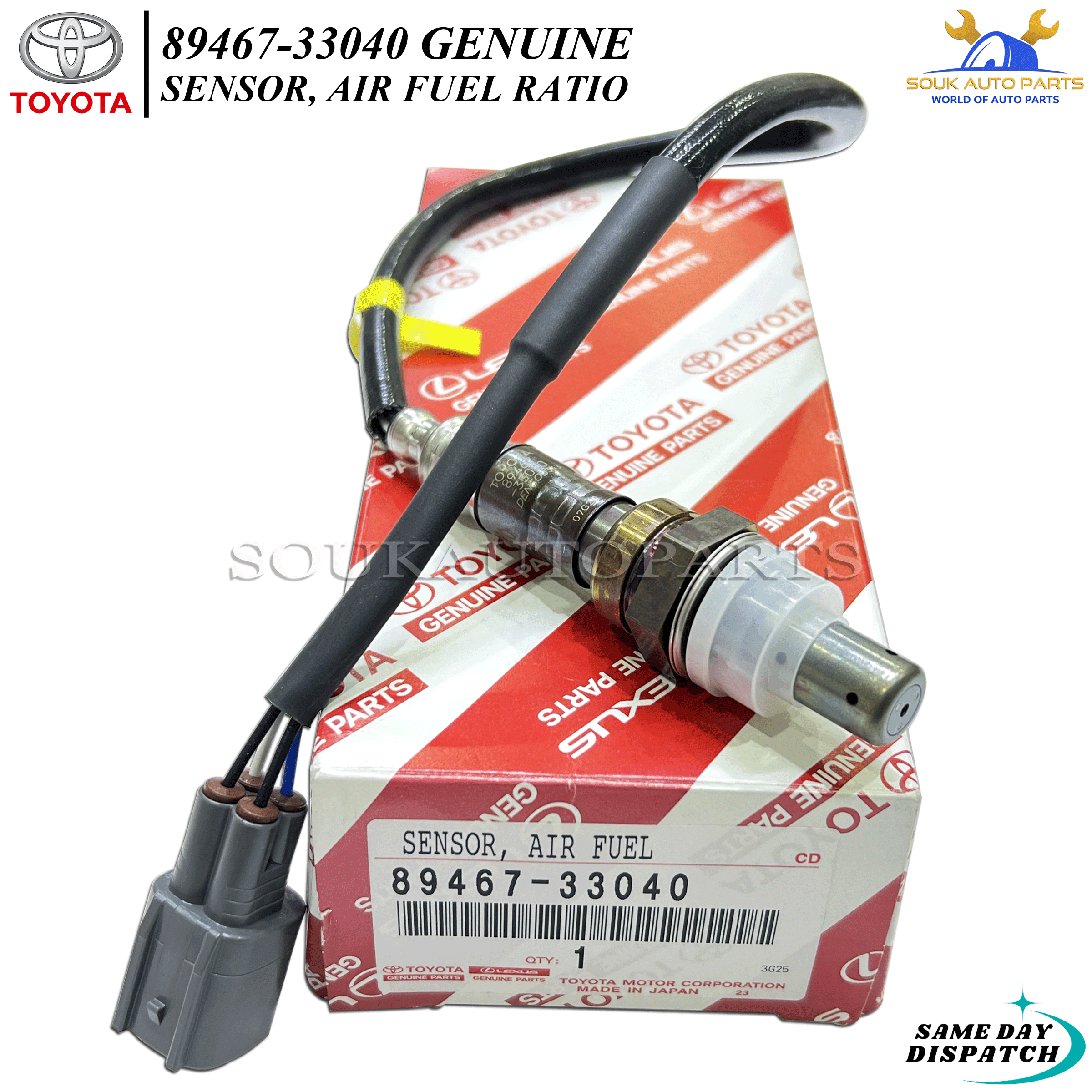 89467-33040 Genuine Toyota SENSOR, AIR FUEL RATIO 8946733040 OEM