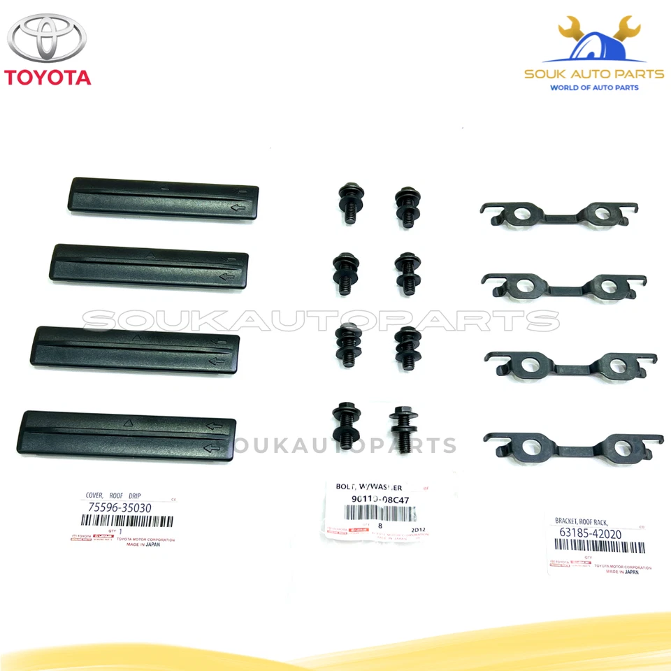 New Genuine Toyota ROOF RACK REMOVAL KIT W/COVERS 4RUNNER 04-18 RAV4 06-17