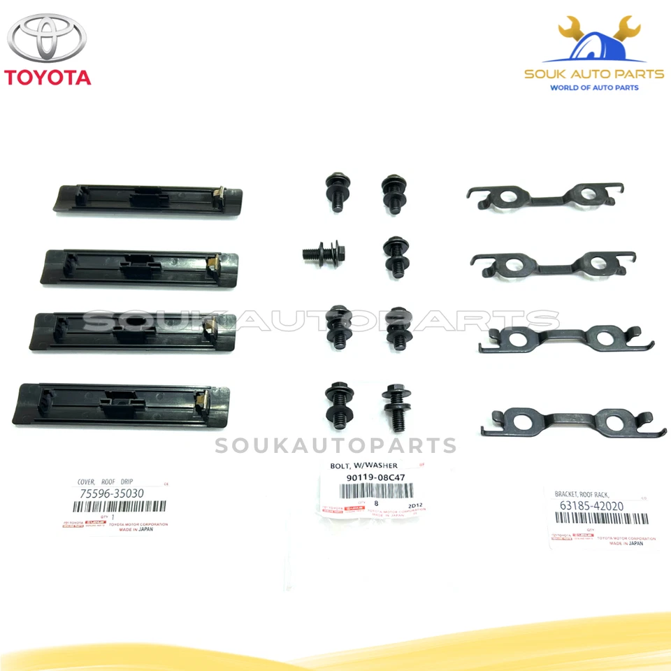 New Genuine Toyota ROOF RACK REMOVAL KIT W/COVERS 4RUNNER 04-18 RAV4 06-17