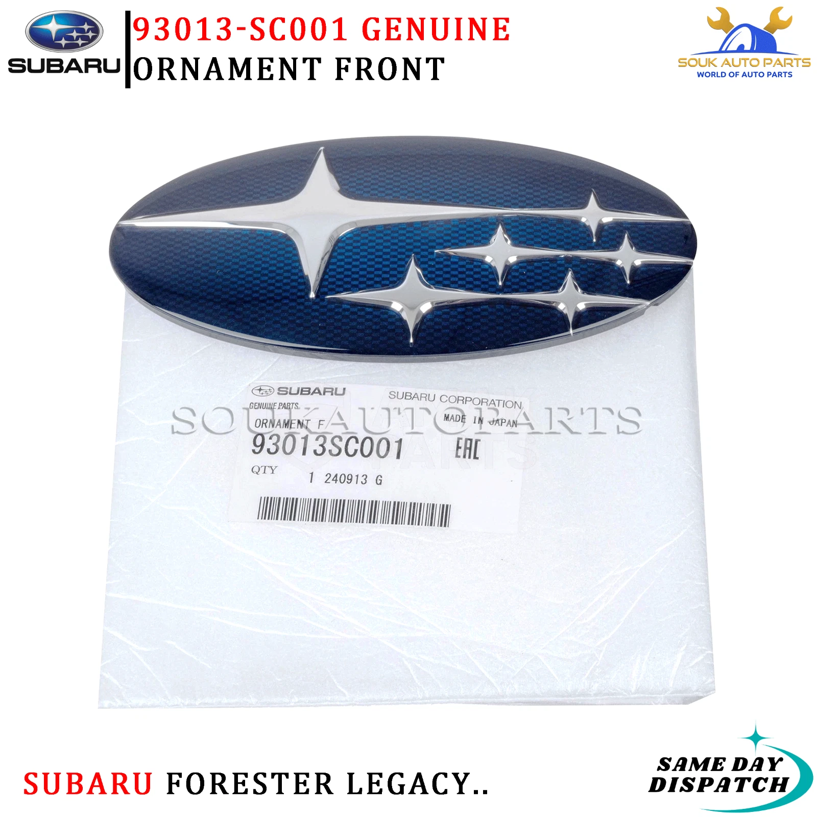 93013-SC001 Genuine Subaru ORNAMENT F 93013SC001 OEM