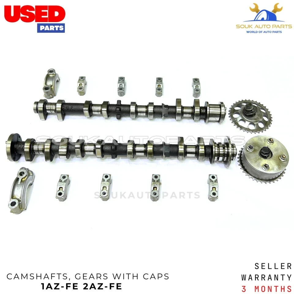 CAMSHAFTS INLET & EXHAUST + GEARS W/CAPS For TOYOTA 1AZ-FE 2AZ CAMRY 2.0 & 2.4L