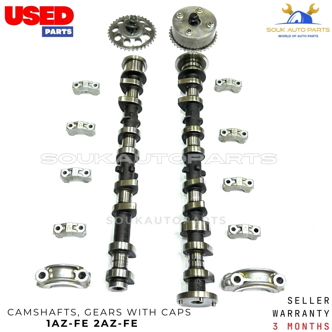 CAMSHAFTS INLET & EXHAUST + GEARS W/CAPS For TOYOTA 1AZ-FE 2AZ CAMRY 2.0 & 2.4L