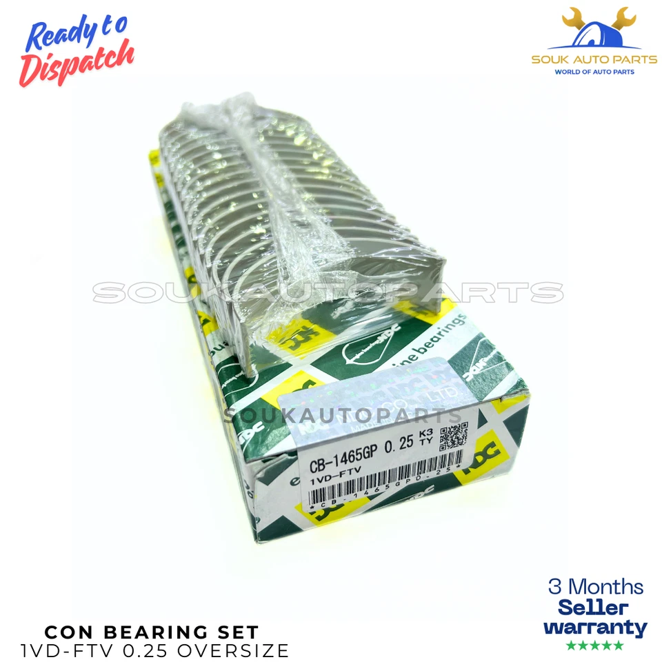 CON ROD BEARING SET 1VD-FTV 0.25 For Toyota LAND CRUISER 4.5Ltr 2007-2015