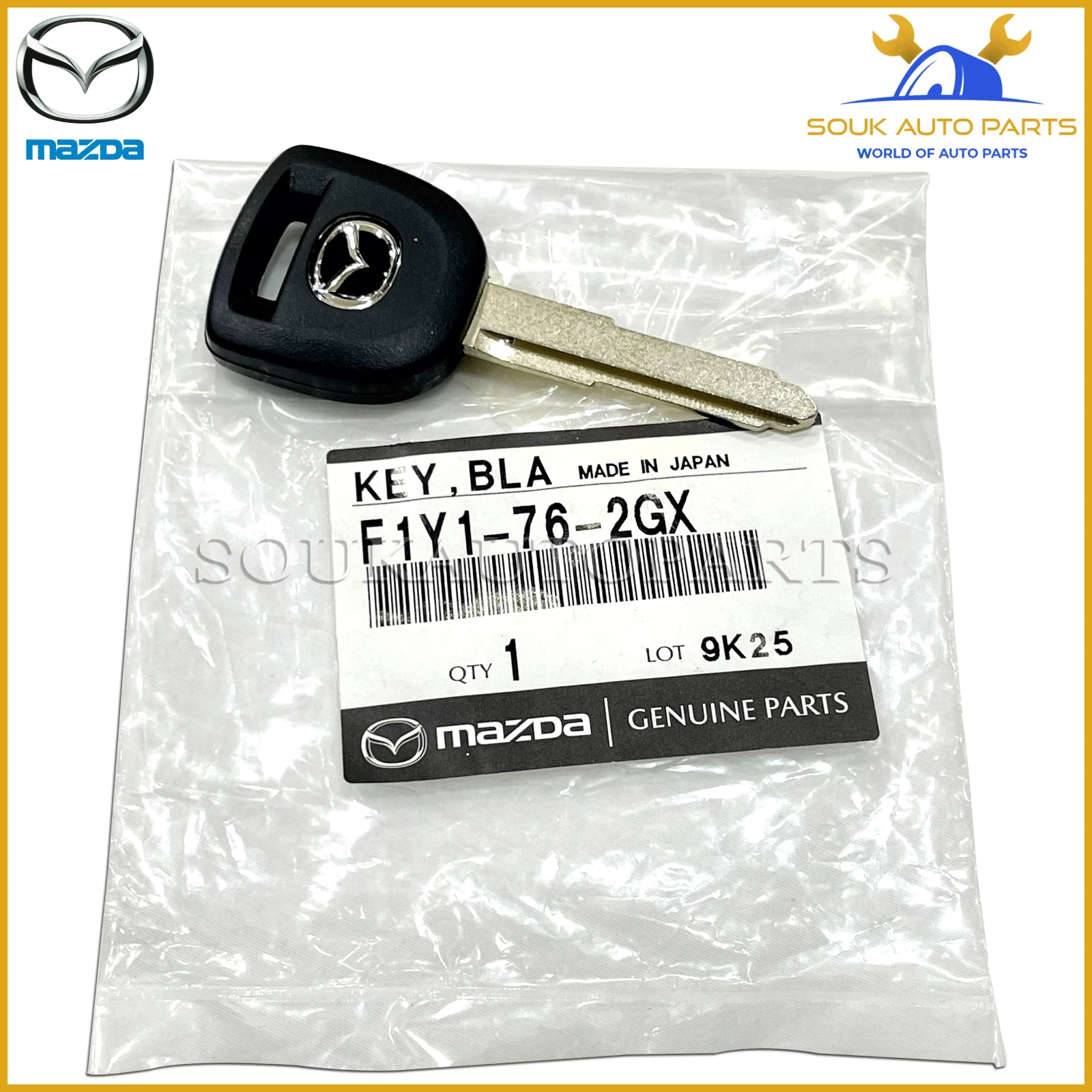 F1Y1-76-2GX Genuine Mazda KEY,BLANK-PRIMARY F1Y1762GX