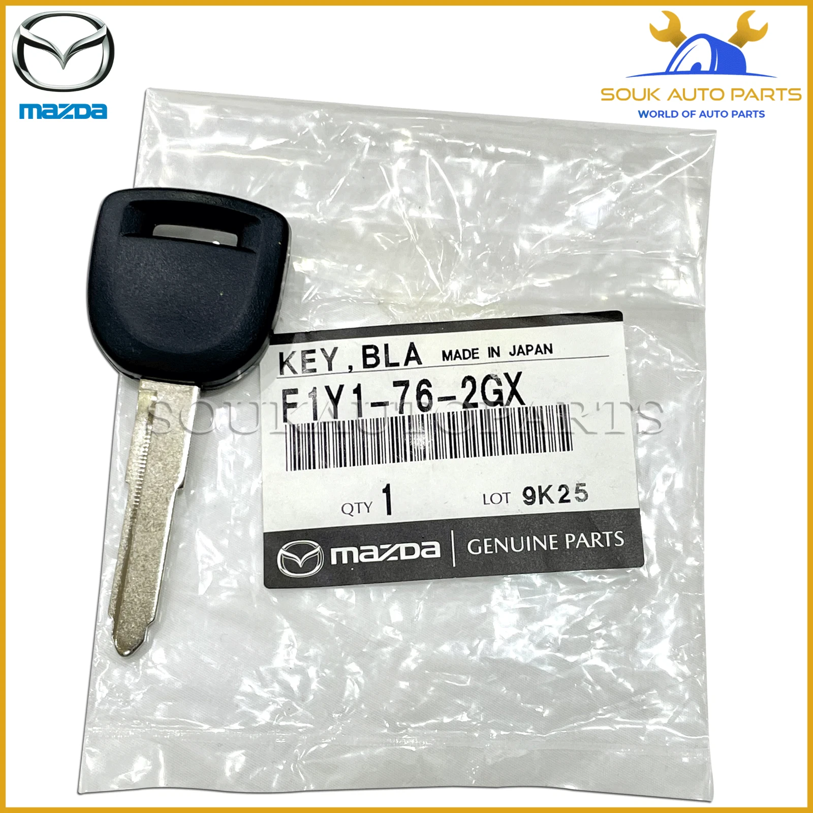 F1Y1-76-2GX Genuine Mazda KEY,BLANK-PRIMARY F1Y1762GX
