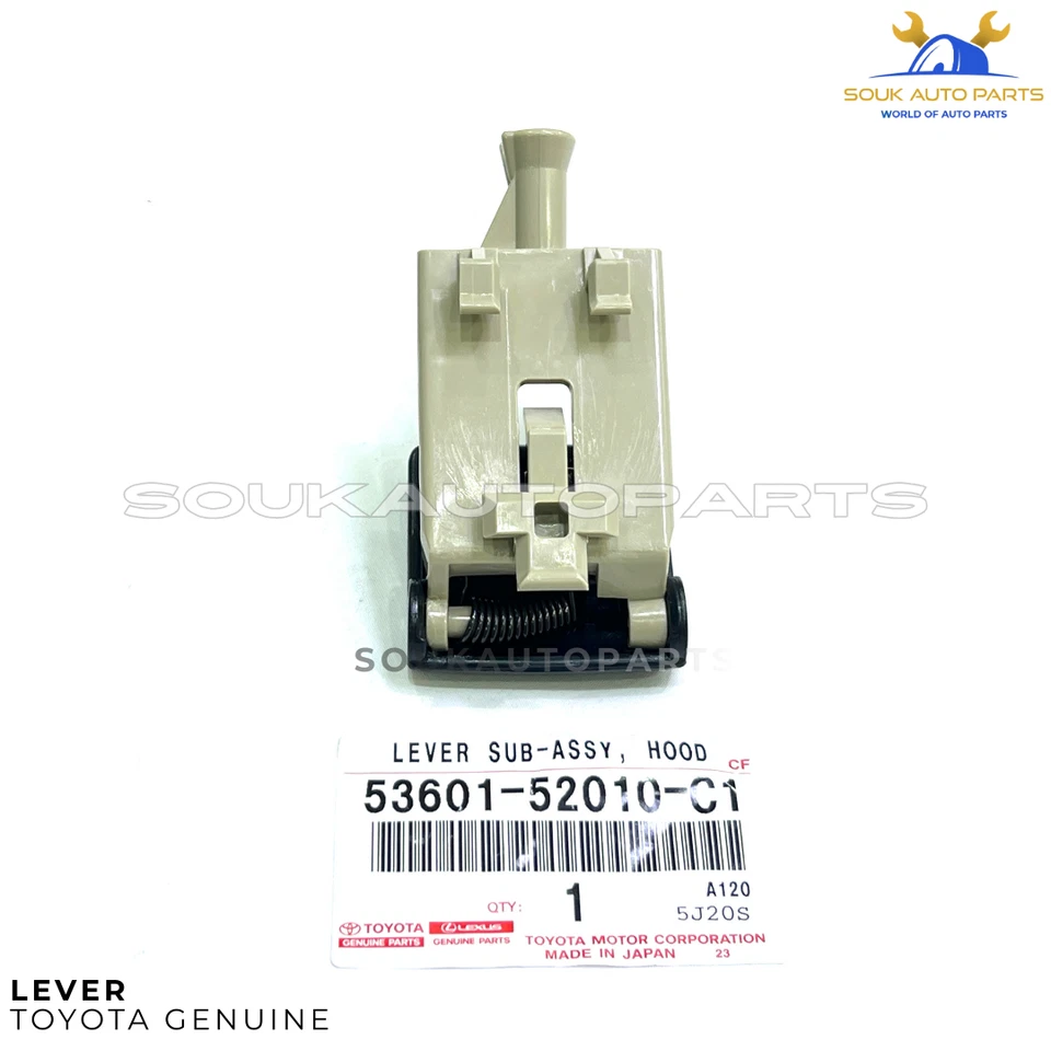 Genuine Toyota Lexus Hood Release Handle Lever 53601-52010-C1 OEM BLACK
