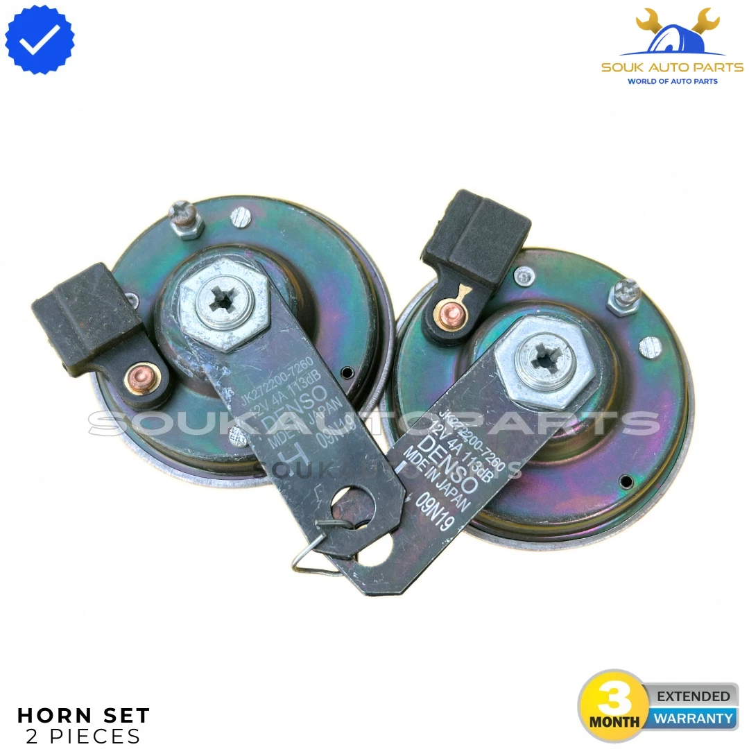 JK272200-7260 Denso Compact Disc Horn (12V) Fortuner Corolla Set of 2 Pcs
