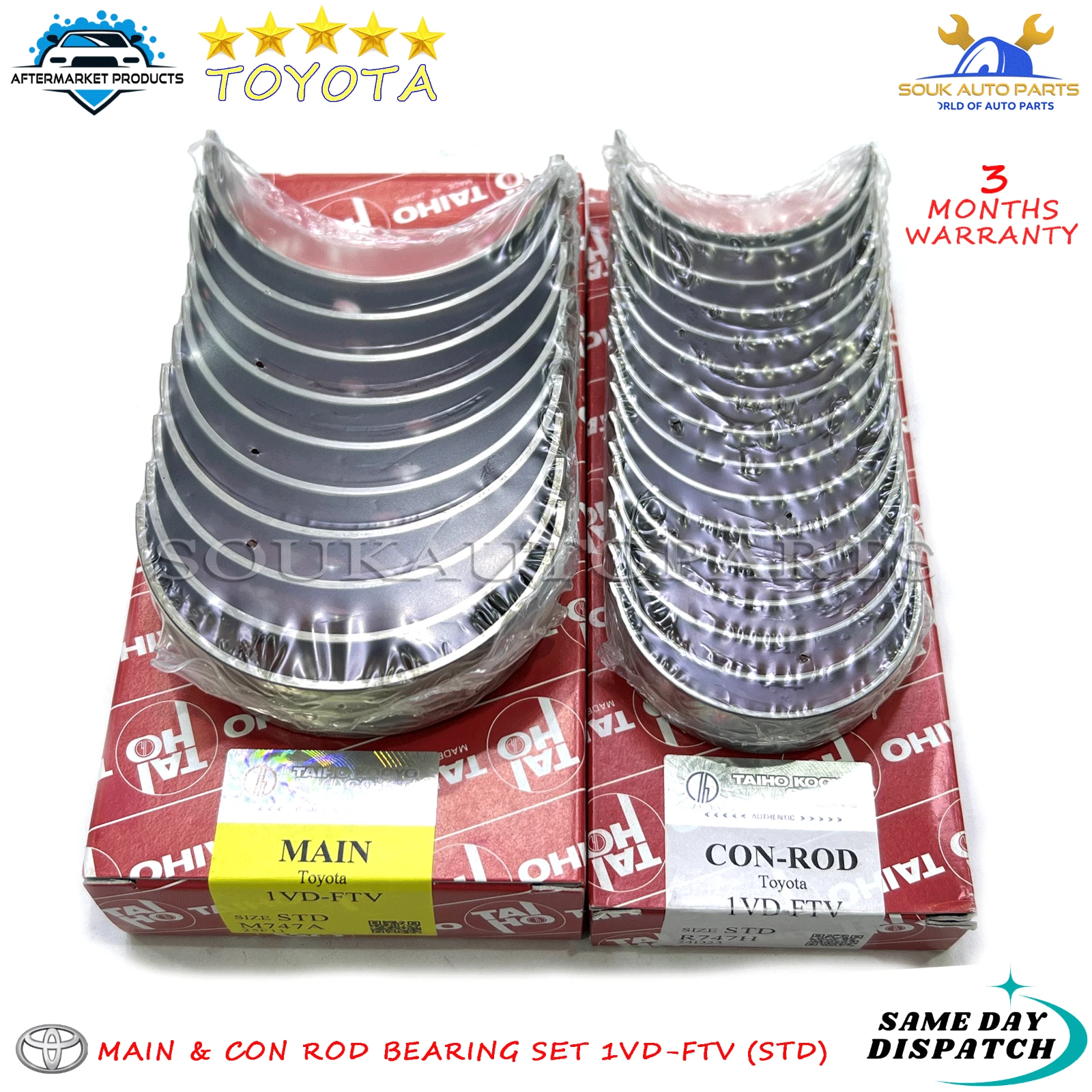 MAIN & CON ROD BEARING SET 1VD-FTV For Toyota LAND CRUISER 4.5Ltr 07-15
