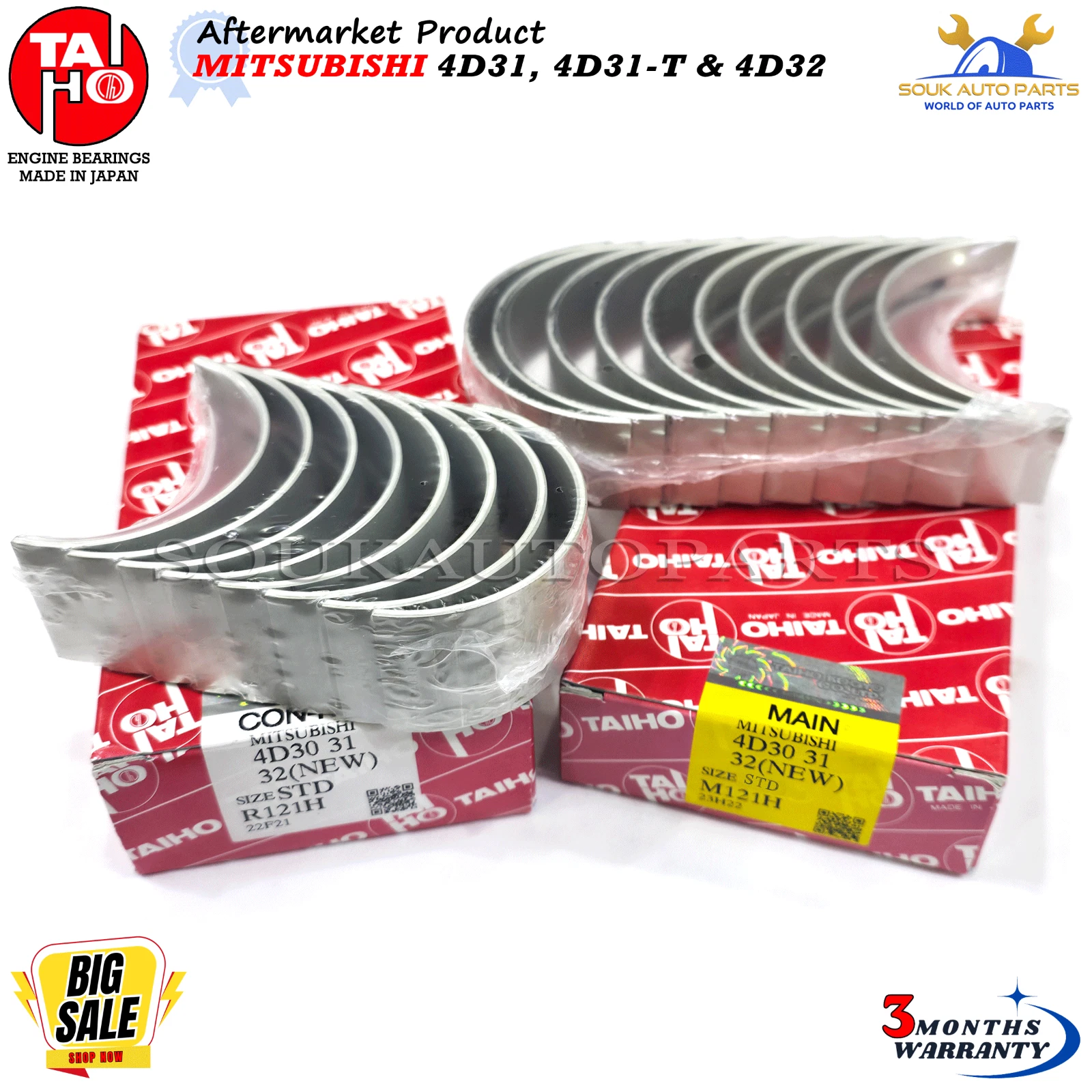 MAIN & CON ROD BEARING SET 4D31 4D32 For Mitsubishi CANTER FUSO TRUCK DIESEL