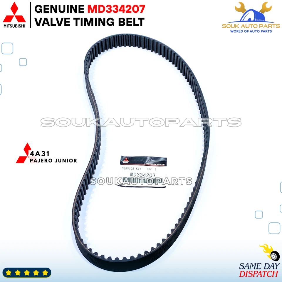 MD334207 Mitsubishi Genuine VALVE TIMING BELT 4A31 Pajero Junior 1998