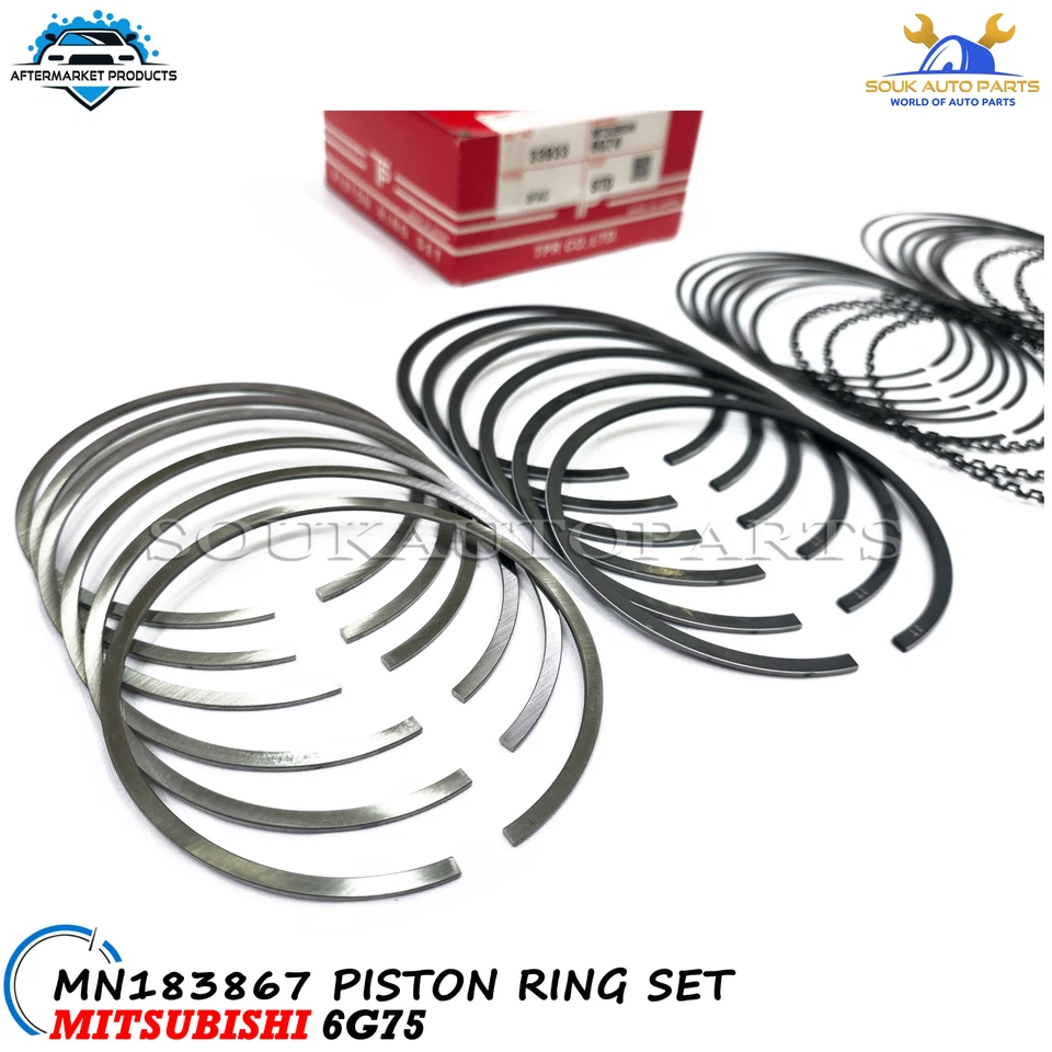 MN183867 Piston RING SET 6G75 95mm Std For Mitsubishi ENDEAVOR PAJERO 3.8Ltr