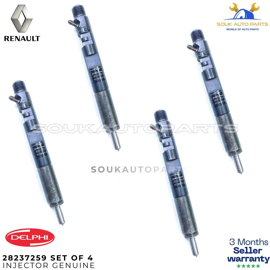 Renault Megane Scenic Captur 1.5 dCi Fuel Injector 4 PCS 166000897R Continental