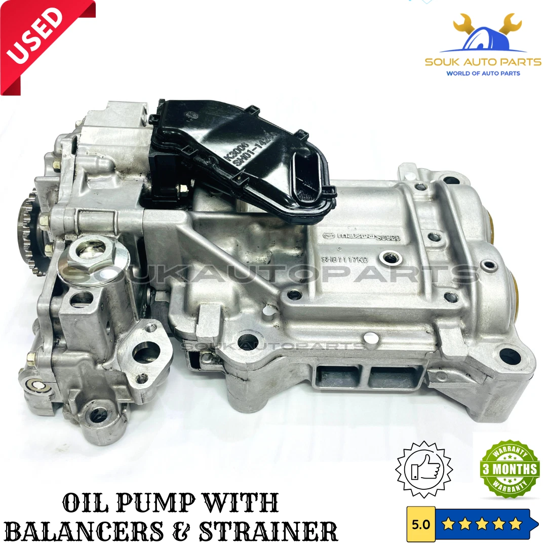 SH01117K0 OIL PUMP WITH BALANCER AXLES & STRAINER MAZDA SH01 SHY1 For MAZDA