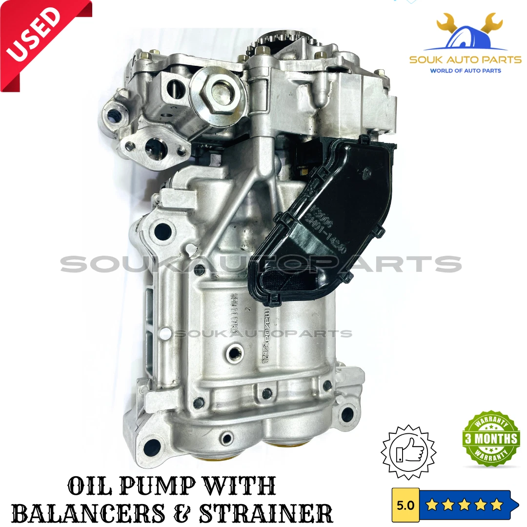 SH01117K0 OIL PUMP WITH BALANCER AXLES & STRAINER MAZDA SH01 SHY1 For MAZDA