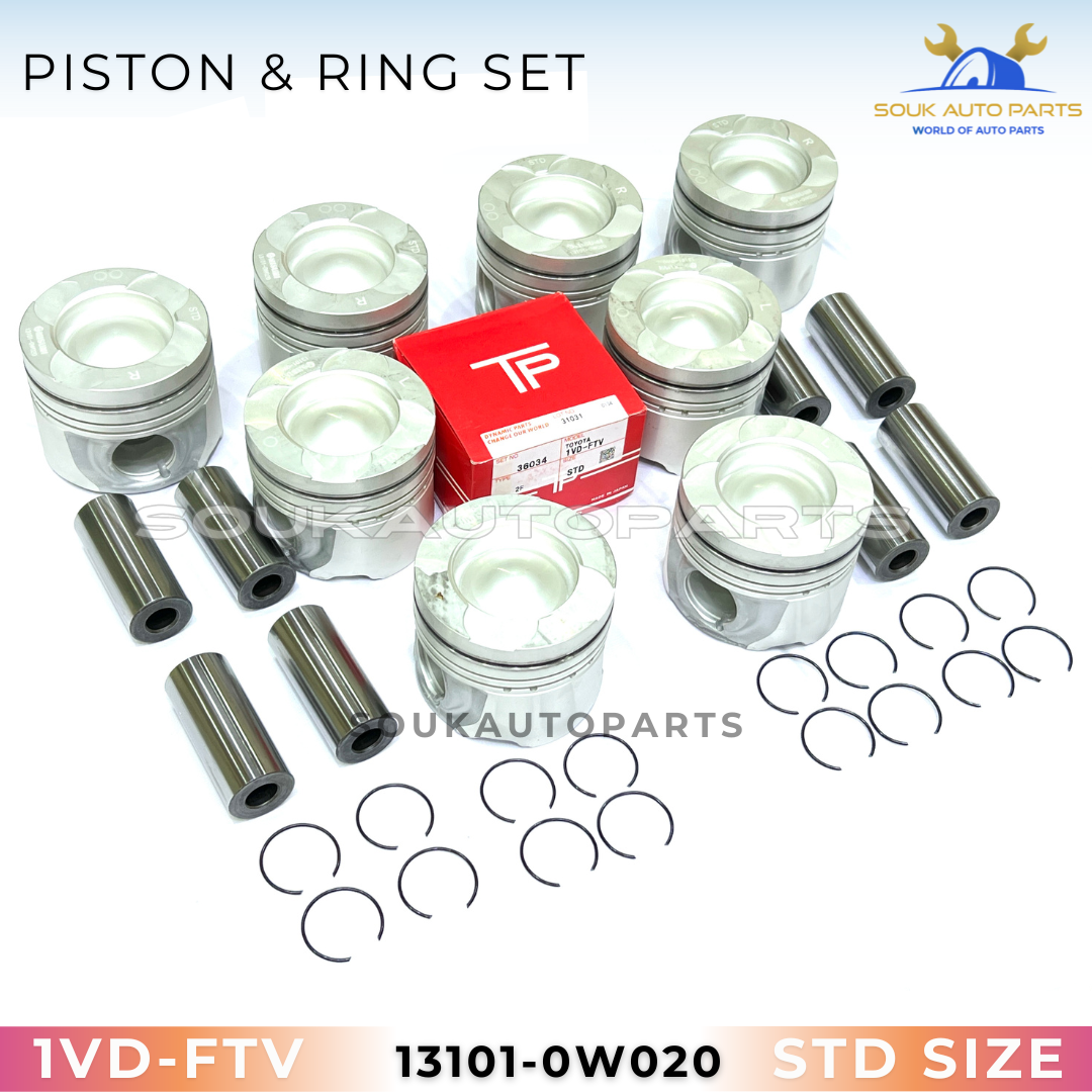 13101-0W020 PISTON & RING SET 1VD-FTV 92mm For LAND CRUISER LX450D 4.5Ltr