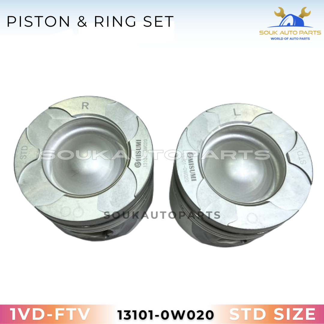 13101-0W020 PISTON & RING SET 1VD-FTV 92mm For LAND CRUISER LX450D 4.5Ltr
