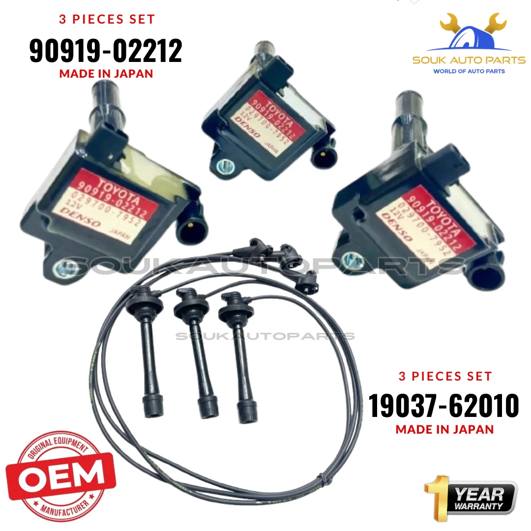 Toyota OEM IGNITION COIL & SPARK PLUG WIRES SET 4RUNNER T100 TACOMA TUNDRA 3.4L