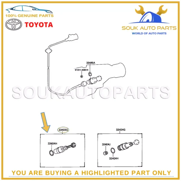 33403-69185 Genuine Toyota SPEEDOMETER DRIVEN (ATM) GEAR SUB-ASSY 3340369185 OEM