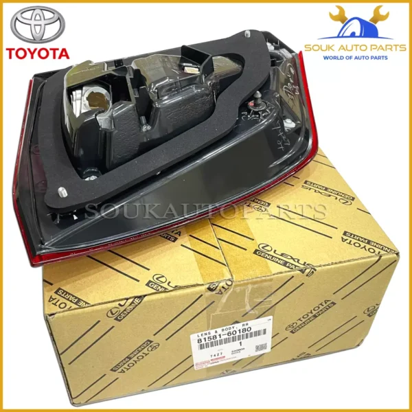 81581-60180 Genuine Toyota LENS AND BODY, REAR LAMP, RH 8158160180 LAND CRUISER