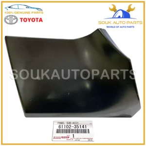 61102-35141 Genuine Toyota PANEL, FRONT FENDER SIDE, UPPER LH 6110235141 OEM