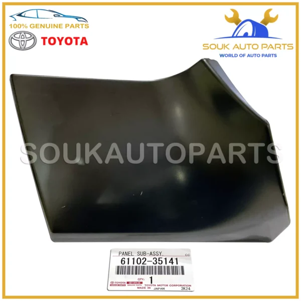 61102-35141 Genuine Toyota PANEL, FRONT FENDER SIDE, UPPER LH 6110235141 OEM